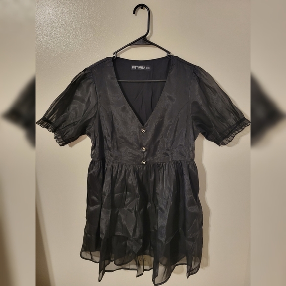 Andie Puff Sleeve Organza Dress - Picture 6 of 9